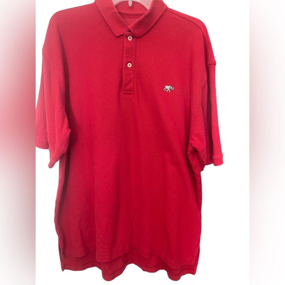 University of Alabama Men’s Size XL SS POLO Red Elephant logo Crimson Tide